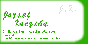 jozsef kocziha business card